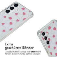 imoshion Design Hülle mit Band Samsung Galaxy A15 (5G) - Dusty Rose Connected Hearts