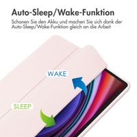 imoshion Trifold Hardcase Klapphülle Samsung Galaxy Tab S9 11.0 Zoll - Rosa