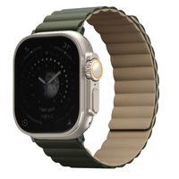 Uniq Revix doppelseitiges Armband für das  Apple Watch Series 1 t/m 11 / SE / Ultra (44/45/46/49 mm) - Moss Green / Tan