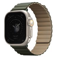 Uniq Revix doppelseitiges Armband für die Apple Watch Series 1 bis 10 / SE / Ultra (2) (44/45/46/49 mm) - Moss Green / Tan