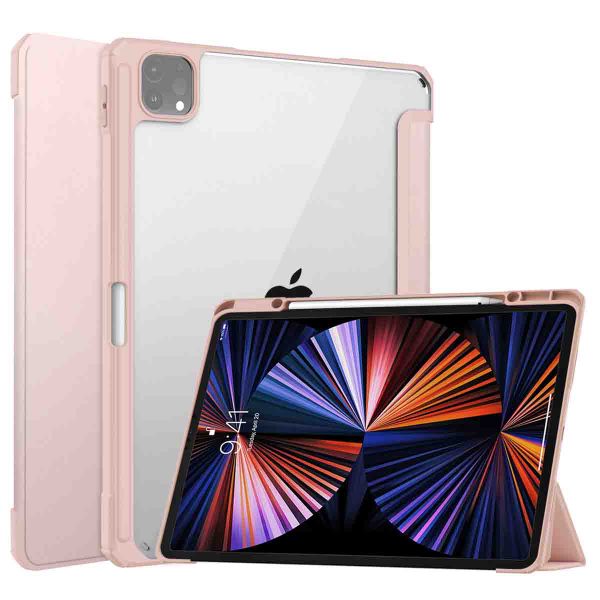 imoshion Trifold Hardcase Klapphülle für das iPad Pro 12.9 (2018/2020/2021/2022) - Rosa