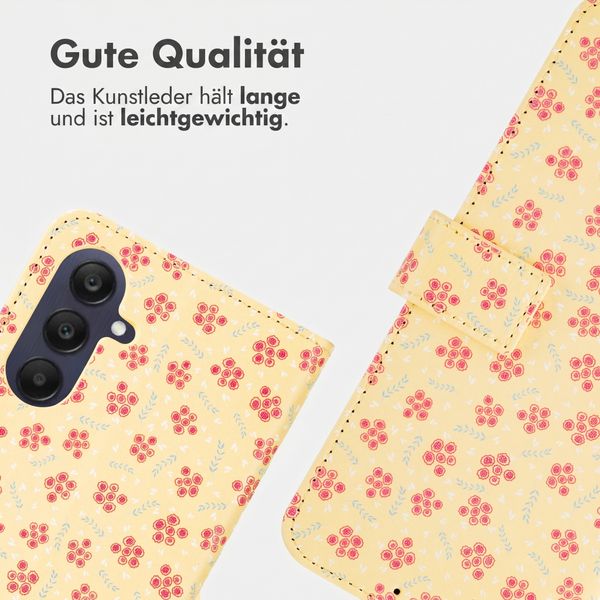 imoshion Design Klapphülle Samsung Galaxy A26 - Sunny Yellow Petite Flowers
