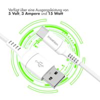 imoshion Braided USB-C-zu-USB-A Kabel - 1 Meter - Weiß