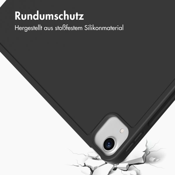 Accezz Smarte Klapphülle aus Silikon iPad Air 13 Zoll (2024) M2 - Schwarz