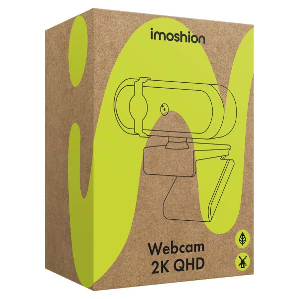 imoshion Webcam 2K QHD - Geeignet für Laptops und Computer - Schwarz