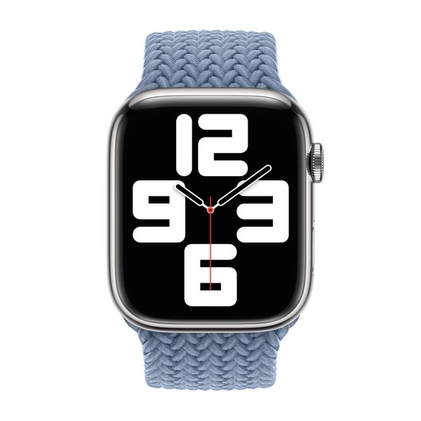 Apple Geflochtenes Solo Loop für  Apple Watch Series 1 - 9 / SE (38/40/41 mm) | Series 10 / 11 (42 mm) - Größe 3 - Slate Blue