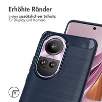 imoshion Brushed Back Cover für das Oppo Reno 10 / 10 Pro - Dunkelblau