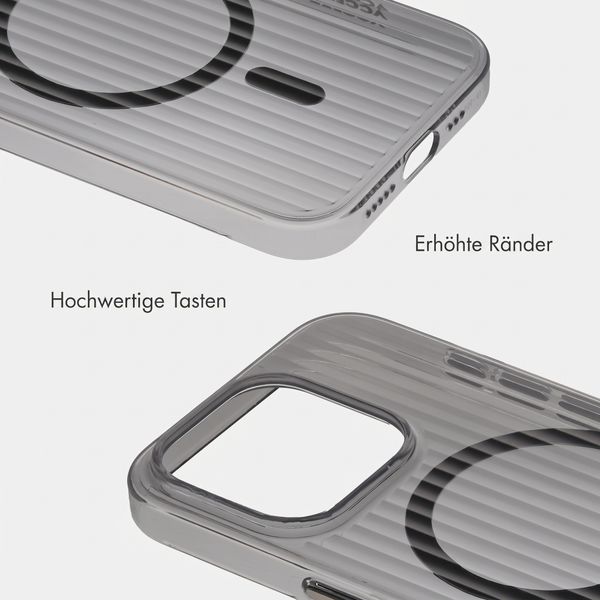 Accezz Lite Backcover mit MagSafe | Fluted | Apple iPhone 15 Pro - Schwarz