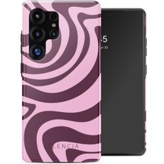 Selencia Vivid Back Cover Samsung Galaxy S25 Ultra - Wavy Swirl Pink Plum