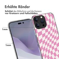 imoshion Design Hülle für das iPhone 14 Pro Max - Retro Pink Check