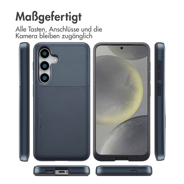 imoshion Backcover mit Kartenfach für das Samsung Galaxy S25 - Dunkelblau