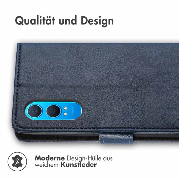 imoshion Luxuriöse Klapphülle OnePlus Nord CE 4 Lite 5G - Dunkelblau