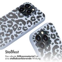 imoshion Silikonhülle design mit Band für das iPhone 16 Pro Max - Animal Lila