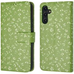 imoshion Design Klapphülle Samsung Galaxy A14 (5G/4G) - Green Flowers