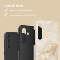 Selencia Vivid Back Cover Samsung Galaxy A55 - Golden Beige Marble