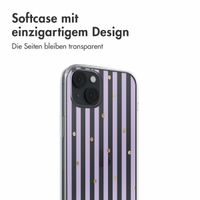 imoshion  Design Hülle für das iPhone 14 - Sparkle Lines Lavender