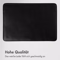 Accezz Leather Laptop Hülle Apple MacBook 13 Zoll - Laptop Sleeve - Schwarz