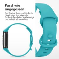 imoshion Silikonband für die Fitbit Charge 5 / Charge 6 - Größe S - Türkis