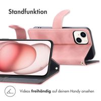 imoshion Klapphülle mit Kordel Apple iPhone 15 - Rosa