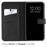 Selencia Echtleder Klapphülle Samsung Galaxy A27 (5G) - Schwarz