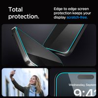Spigen GLAStR Privacy EZ Fit Displayschutzfolie + Applicator Apple iPhone 15 Pro Max
