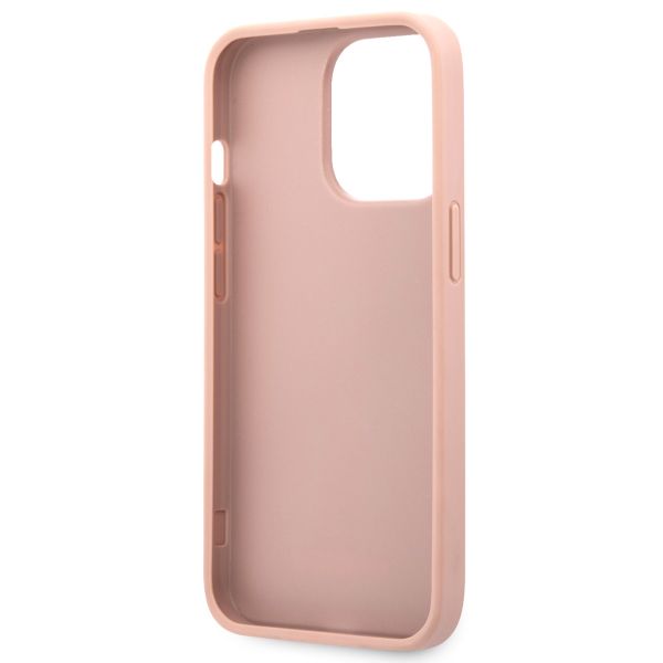 Guess 4G Metal Logo Saffiano Backcover Apple iPhone 13 Pro - Rosa