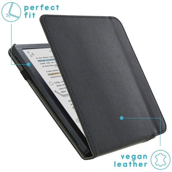 imoshion Stand Flipcase Kobo Libra Colour - Schwarz