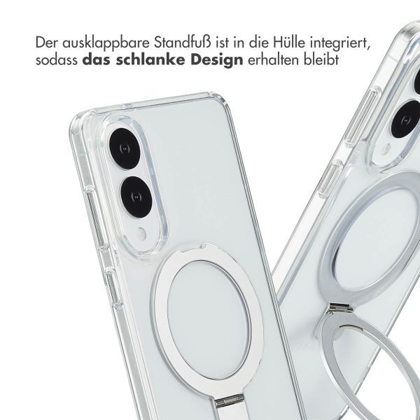 Accezz Ring Stand Backcover mit MagSafe Samsung Galaxy S25 Edge - Transparent