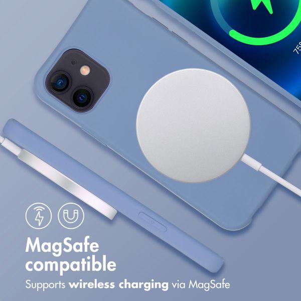 imoshion Color Backcover mit abnehmbarem Handykette und MagSafe Apple iPhone 12 (Pro) - Ash Blue