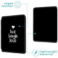 imoshion Design Slim Hard Case Sleepcover für das Amazon Kindle (2024) / Amazon Kindle (2022) 11th gen - Live Laugh Love