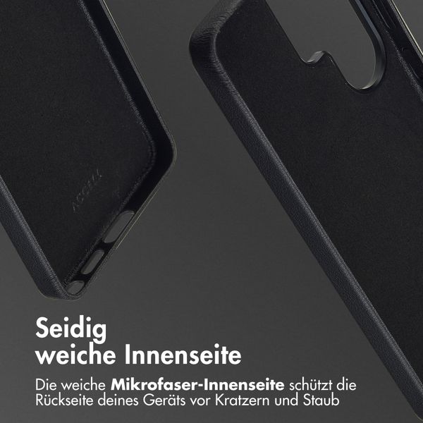Accezz MagSafe Leather Backcover Samsung Galaxy S26 Ultra - Onyx Black