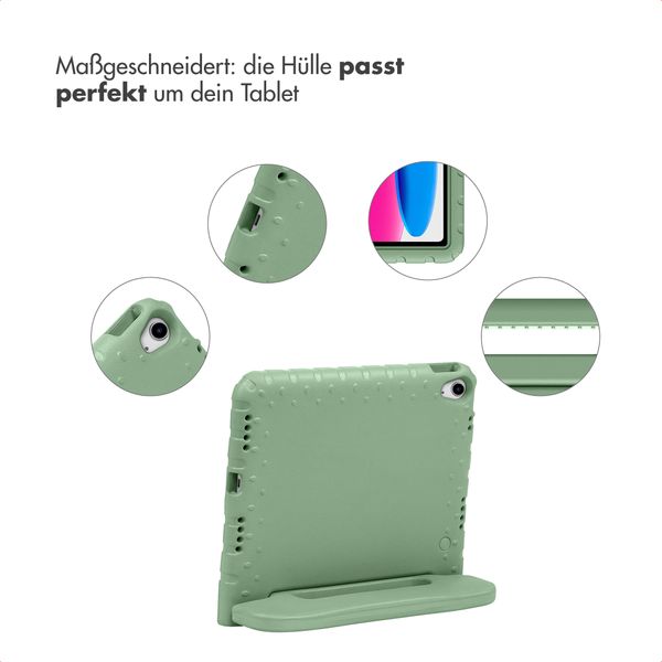 imoshion Schutzhülle mit Handgriff kindersicher Apple iPad 11 (2025) 11 Zoll A16 / iPad 10 (2022) 10.9 Zoll - Olive Green