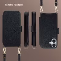 Selencia Riva Bookcase mit MagSafe und Handgelenkband Apple iPhone 17 - Schwarz