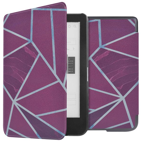 imoshion Design Slim Hard Case Klapphülle Kobo Clara HD - Bordeaux Graphic