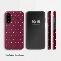Selencia Vivid Back Cover Samsung Galaxy A17 (5G) / (4G) - Happy Dots Burgundy