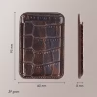 Selencia Croco Kartenhalter mit MagSafe - Choco Brown