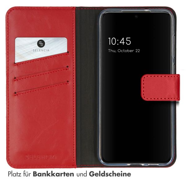Selencia Echtleder Klapphülle Samsung Galaxy S23 - Rot