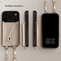 Selencia Sera HandyHülle mit Kordel und Umschlag-Kartenhalter Apple iPhone 18 Pro / 17 Pro - Champagne