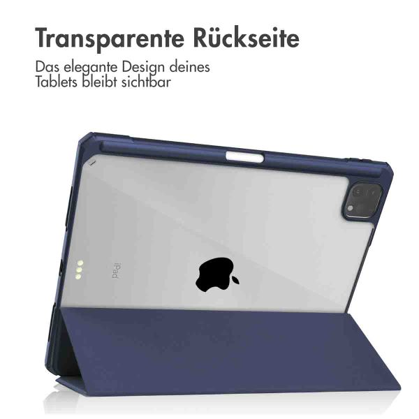 imoshion Trifold Hardcase Klapphülle für das iPad Pro 11 (2018/2020/2021/2022) - Dunkelblau