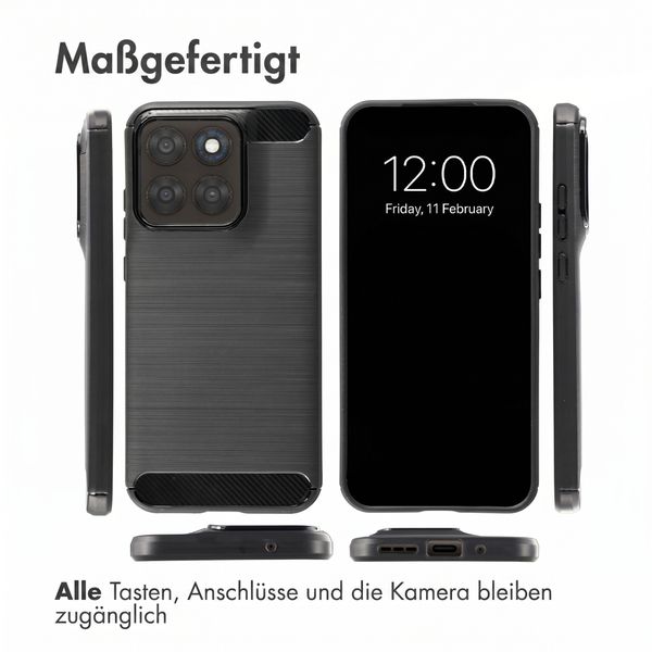 imoshion Brushed Back Cover Motorola Moto G77 - Schwarz