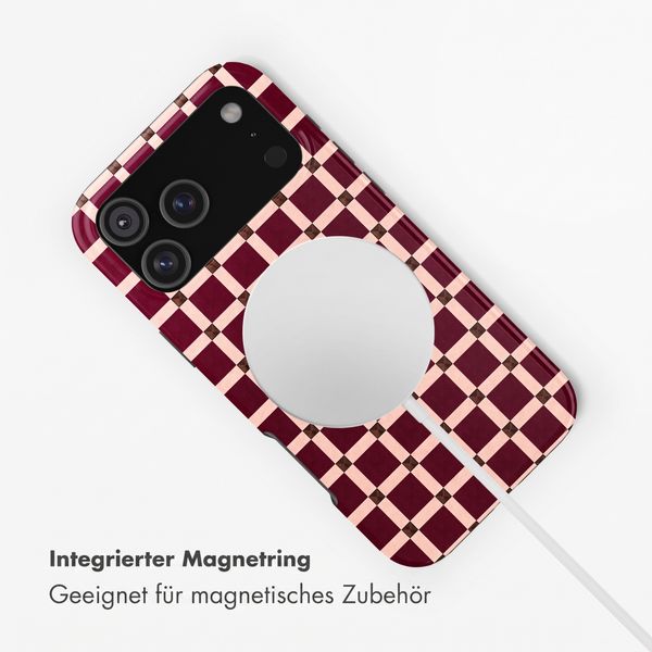 Selencia Vivid Rückabdeckung mit MagSafe Apple iPhone 18 Pro Max / 17 Pro Max - Check This Burgundy
