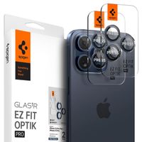 Spigen GLAStR Kamera Schutzglas 2er Pack für das Apple iPhone 17 Pro / 17 Pro Max / 16 Pro / 16 Pro Max / 15 Pro / 15 Pro Max / 14 Pro / 14 Pro Max - Titan Schwarz
