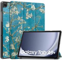 imoshion Design Trifold Klapphülle für das Samsung Galaxy Tab A9 Plus - Green Plant