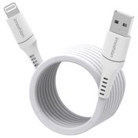 imoshion Magnetisches geflochtenes Kabel – USB-A auf Lightning – 1 Meter – Weiß