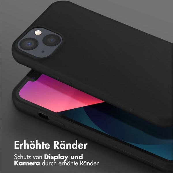 Selencia SilikonHülle mit abnehmbarem Band Apple iPhone 13 - Schwarz