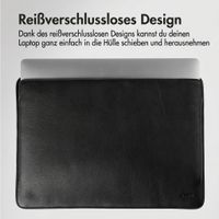 Accezz Leather Laptop Hülle Apple MacBook 16 Zoll - Laptop Sleeve - Schwarz