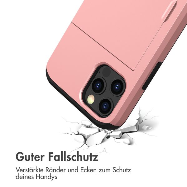 imoshion Backcover mit Kartenfach Apple iPhone 12 (Pro) - Rosé gold