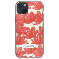 Personalisierte Hülle mit Blumen iPhone 13 - Transparent