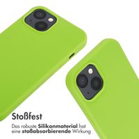 imoshion Silikonhülle mit Band für das iPhone 13 - Grün fluoreszierend