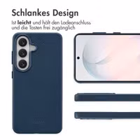 Accezz MagSafe Leather Backcover Samsung Galaxy S26 - Nightfall Blue